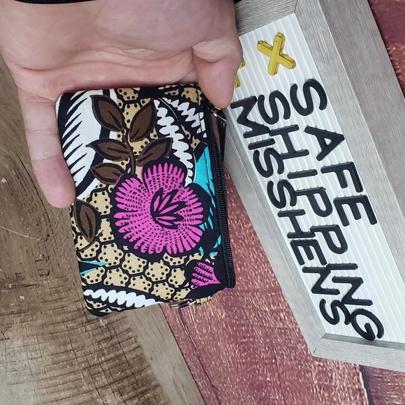 FINAL💲VERA BRADLEY FLORAL ROSE COIN PURSE WALLET - Picture 7 of 7